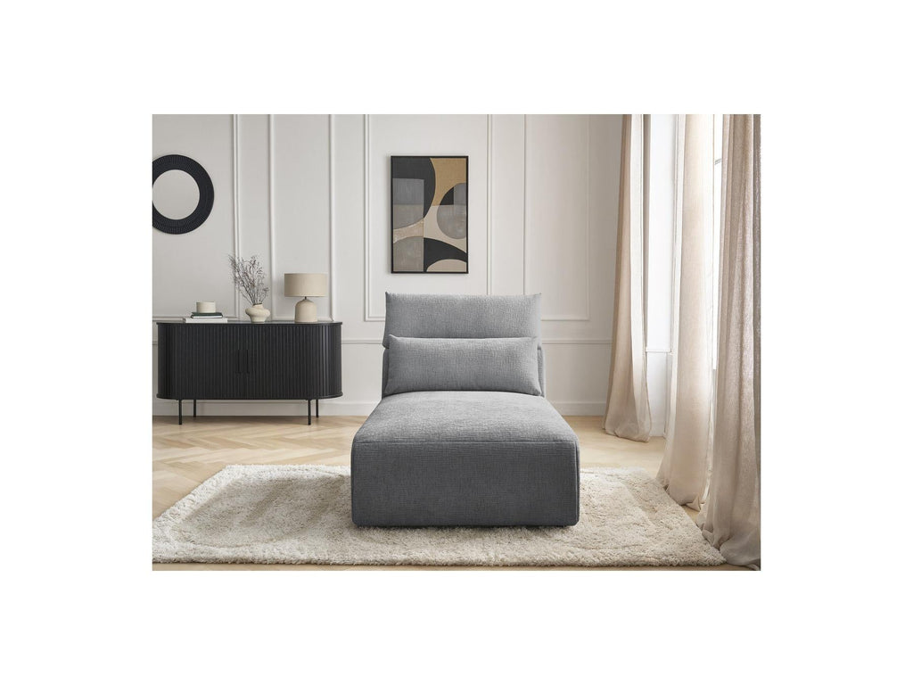 Jana - Méridienne Avec Têtière Pour Canapé Modulable - Tissu Texturé