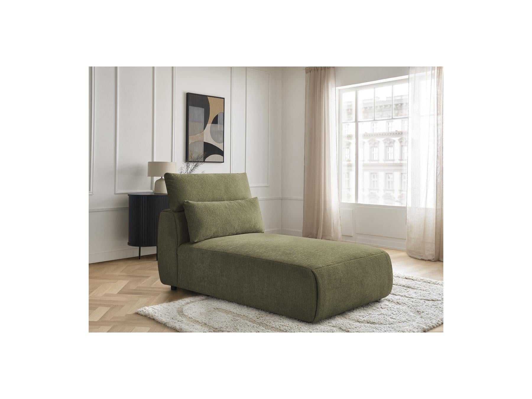 Jana - Méridienne Avec Têtière Pour Canapé Modulable - Tissu Texturé