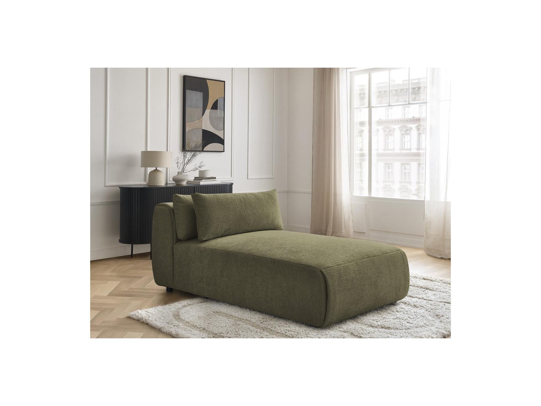 Jana - Méridienne Avec Têtière Pour Canapé Modulable - Tissu Texturé