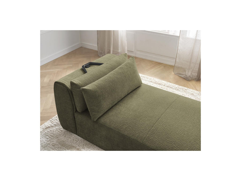 Jana - Méridienne Avec Têtière Pour Canapé Modulable - Tissu Texturé