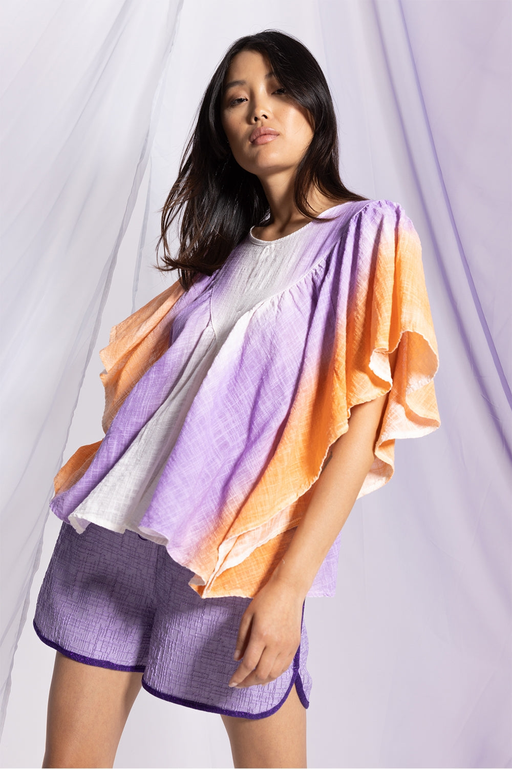 La Blouse Laurie Tie & Dye Lilas