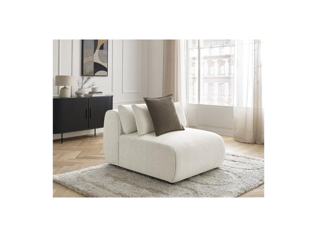 Jana - Chauffeuse 1 Place Avec Têtière Pour Canapé Modulable - Tissu Chiné
