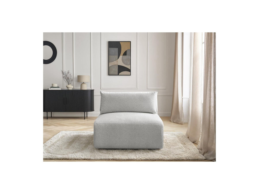 Jana - Chauffeuse 1 Place Avec Têtière Pour Canapé Modulable - Tissu Chiné