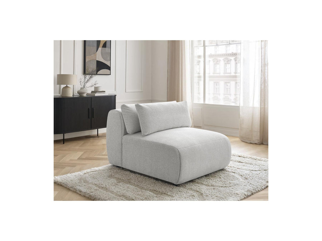 Jana - Chauffeuse 1 Place Avec Têtière Pour Canapé Modulable - Tissu Chiné