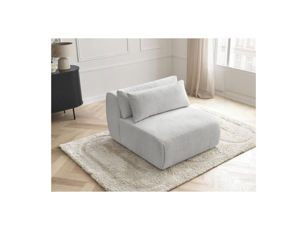 Jana - Chauffeuse 1 Place Avec Têtière Pour Canapé Modulable - Tissu Chiné