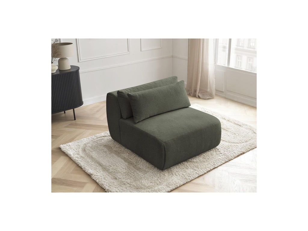 Jana - Chauffeuse 1 Place Avec Têtière Pour Canapé Modulable - Tissu Chiné