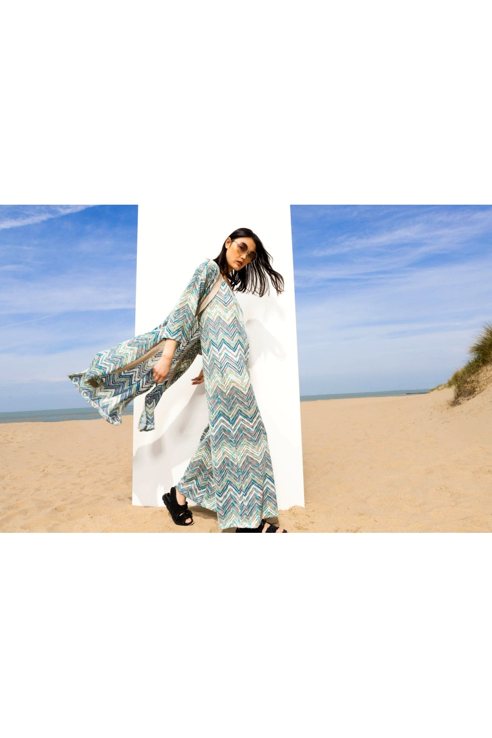 Le Kimono Maggie Zigzag Blue