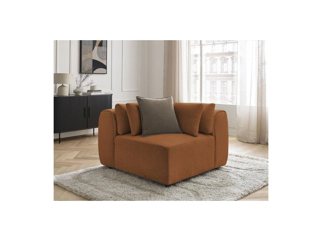 Jana - Angle Avec Têtière Pour Canapé Modulable - Tissu Chiné