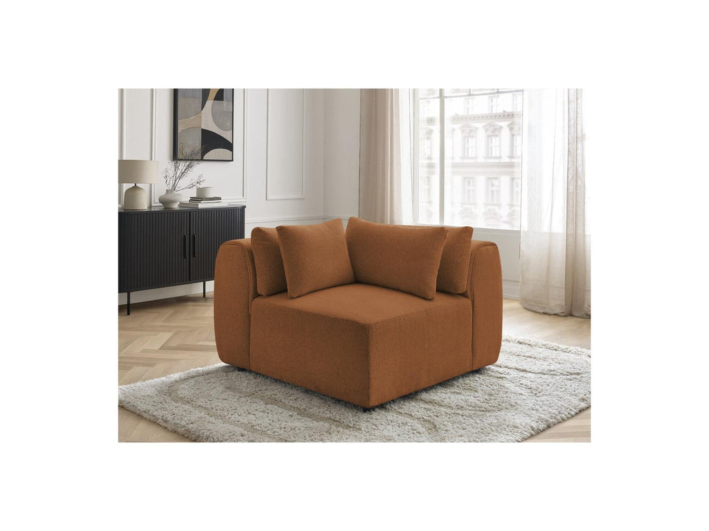 Jana - Angle Avec Têtière Pour Canapé Modulable - Tissu Chiné