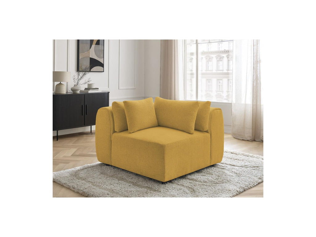 Jana - Angle Avec Têtière Pour Canapé Modulable - Tissu Chiné