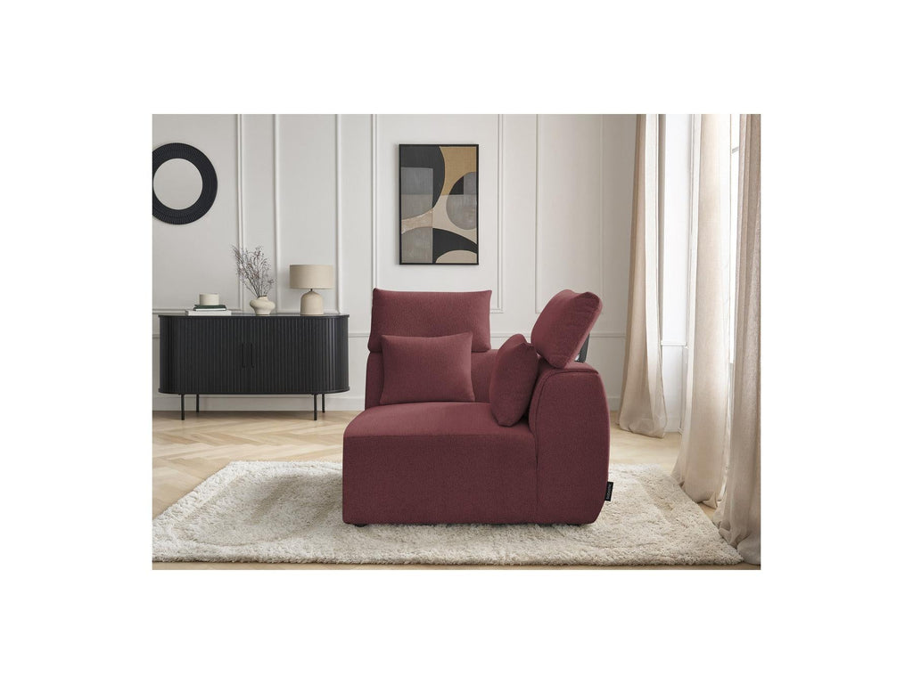 Jana - Angle Avec Têtière Pour Canapé Modulable - Tissu Chiné