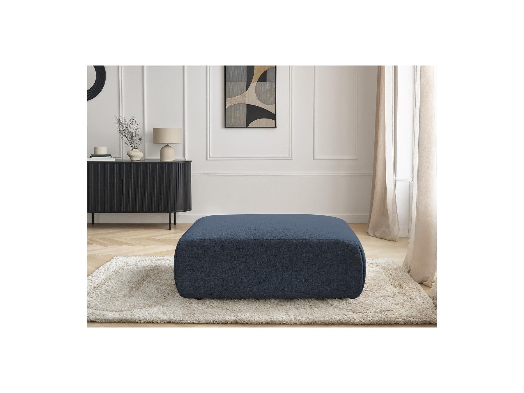 Jana - Pouf Grand - Tissu Chiné