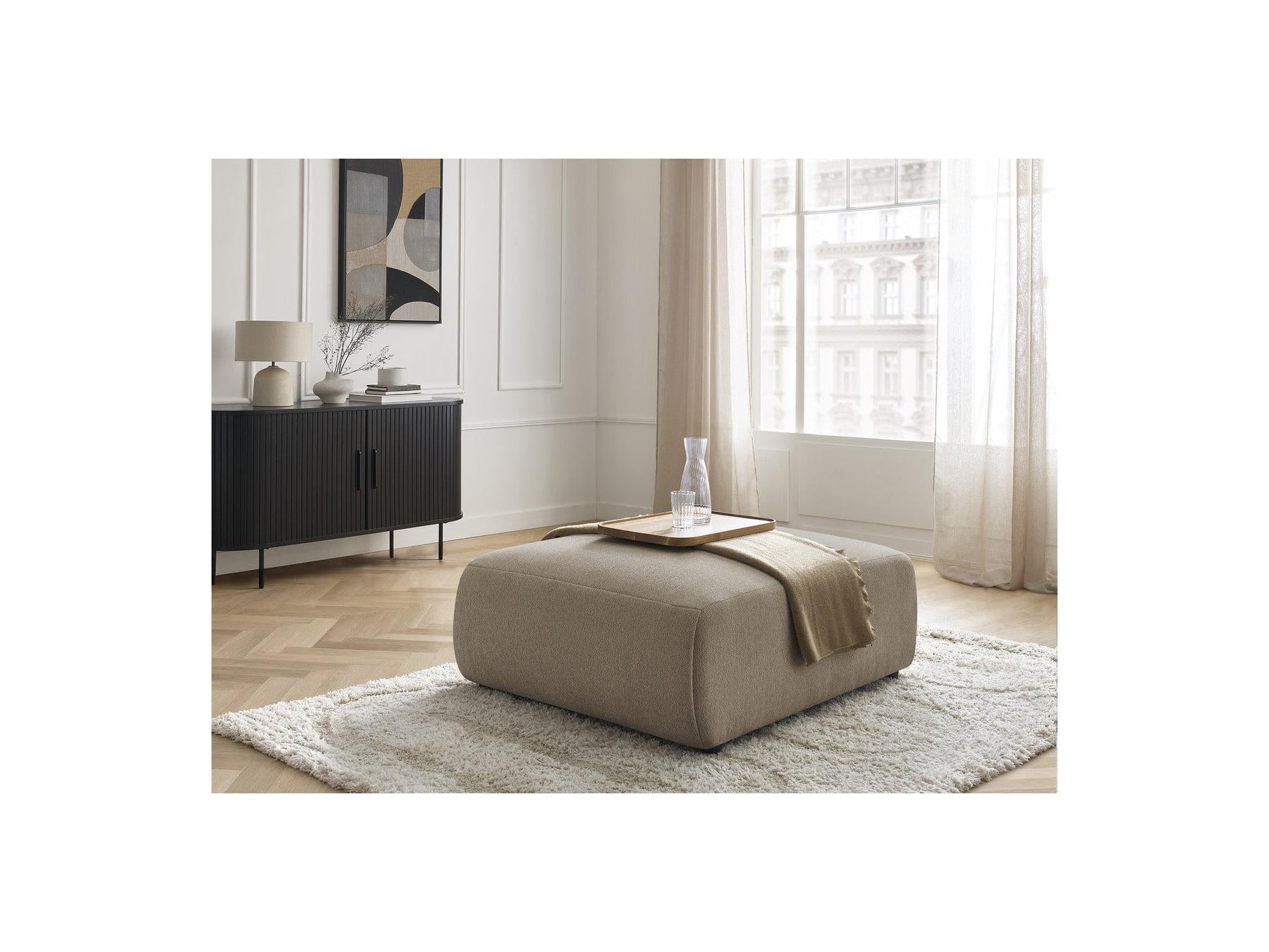 Jana - Pouf Grand - Tissu Chiné