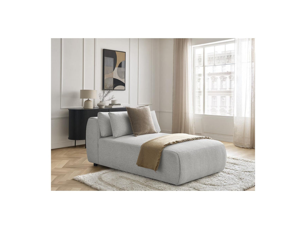 Jana - Méridienne Avec Têtière Pour Canapé Modulable - Tissu Chiné