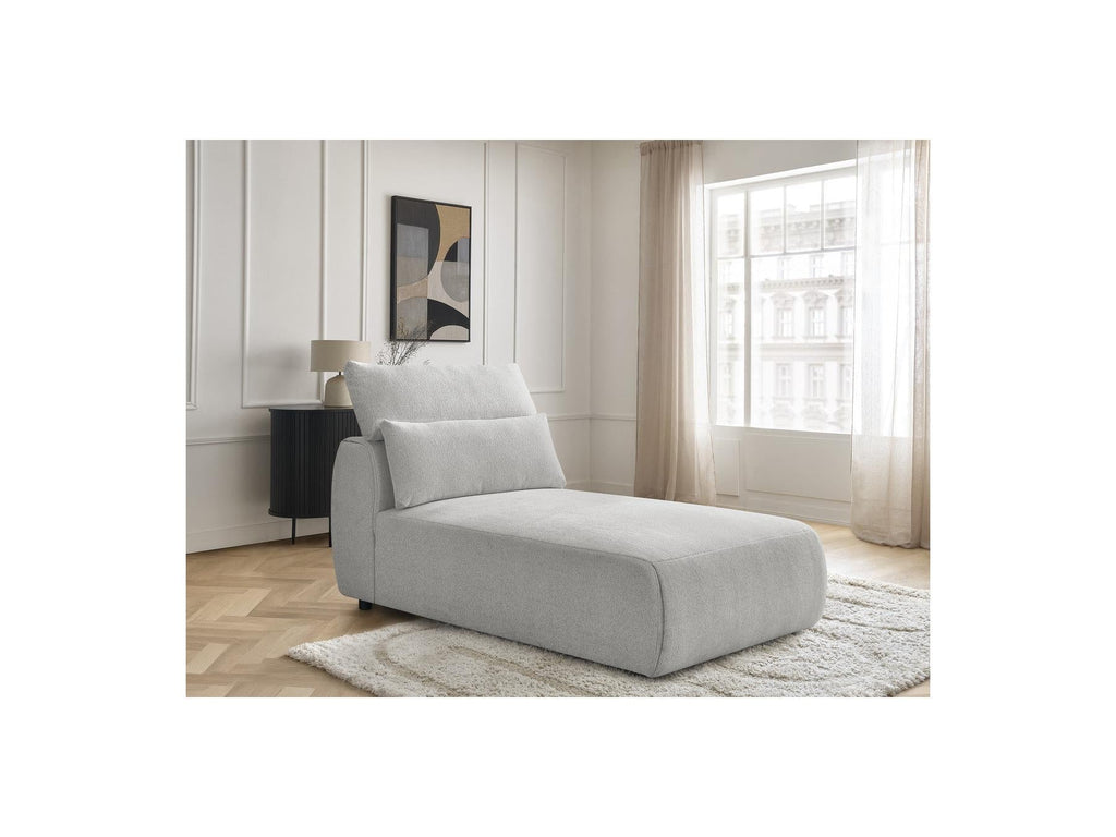 Jana - Méridienne Avec Têtière Pour Canapé Modulable - Tissu Chiné