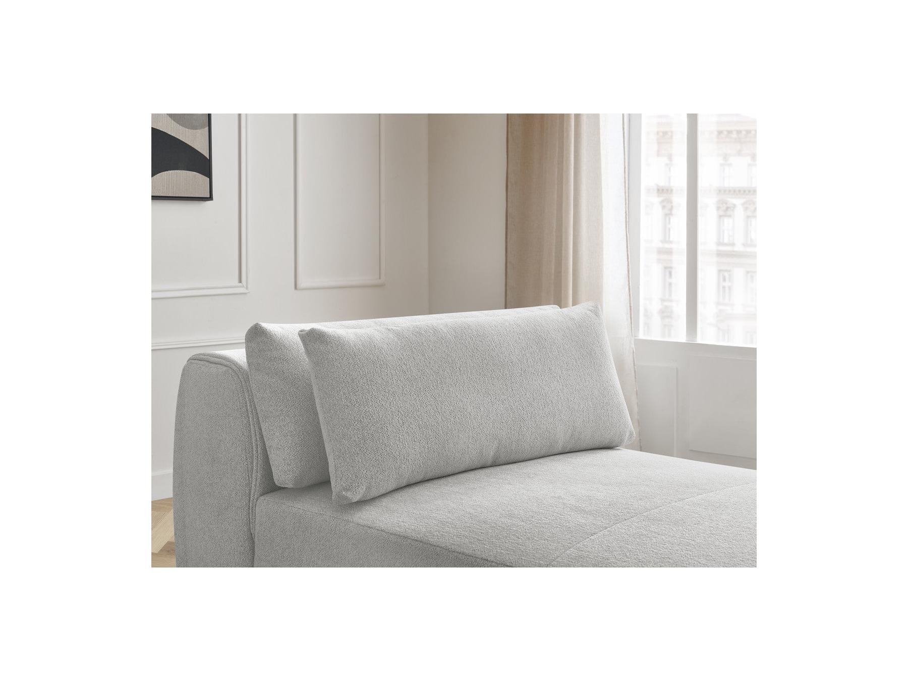 Jana - Méridienne Avec Têtière Pour Canapé Modulable - Tissu Chiné