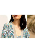 Le Kimono Maggie Zigzag Blue