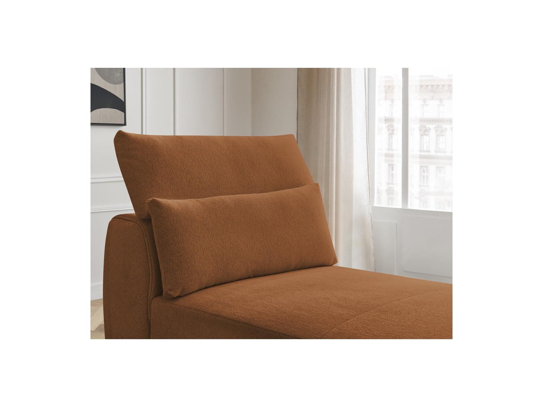 Jana - Méridienne Avec Têtière Pour Canapé Modulable - Tissu Chiné