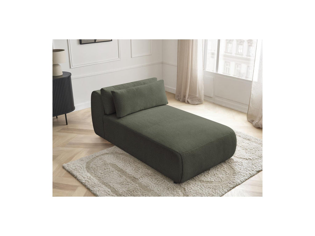 Jana - Méridienne Avec Têtière Pour Canapé Modulable - Tissu Chiné