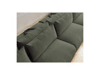 Jana - Canapé Panoramique Fixe Modulable Avec Têtières - Tissu Chiné Avec 2 Méridiennes Et 2 Chauffeuses