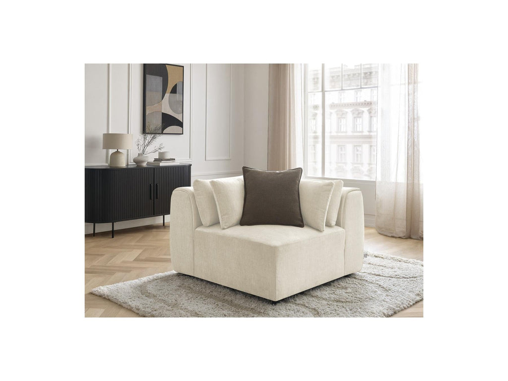 Jana - Angle Avec Têtière Pour Canapé Modulable - Tissu Velours