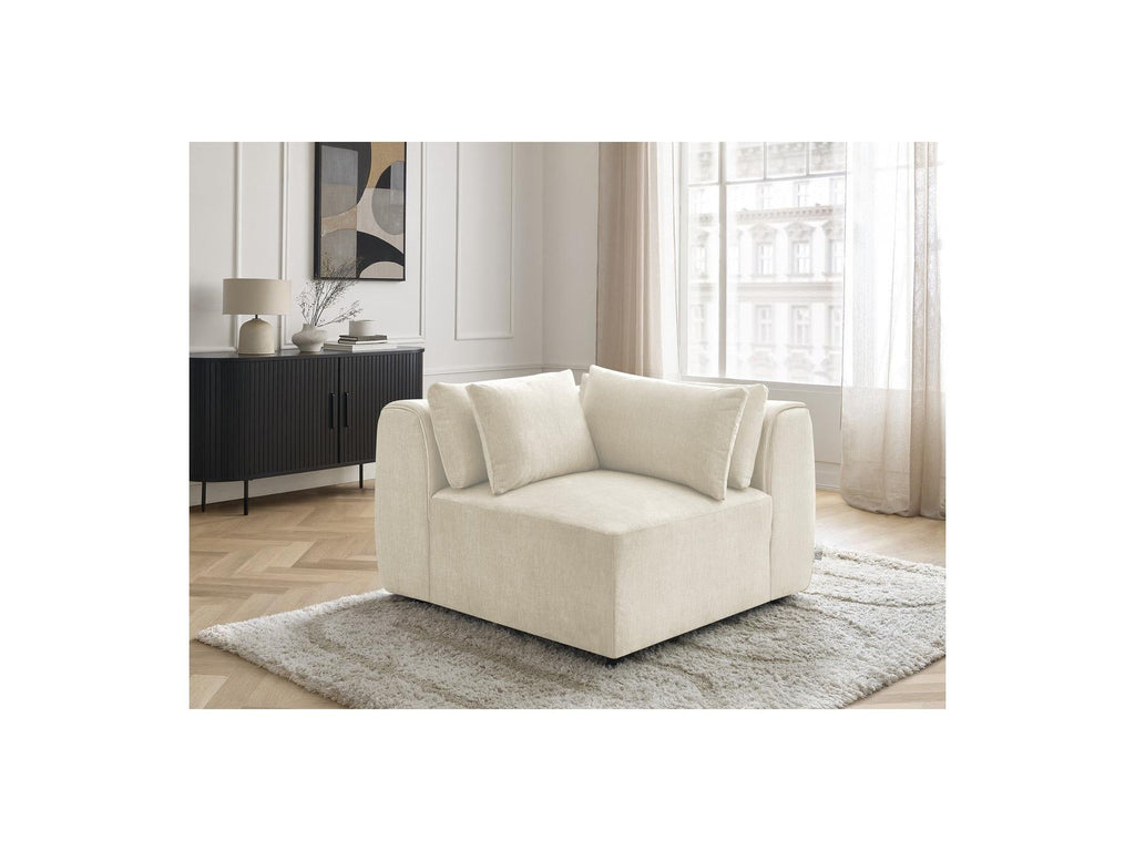 Jana - Angle Avec Têtière Pour Canapé Modulable - Tissu Velours