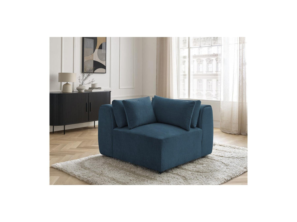 Jana - Angle Avec Têtière Pour Canapé Modulable - Tissu Velours