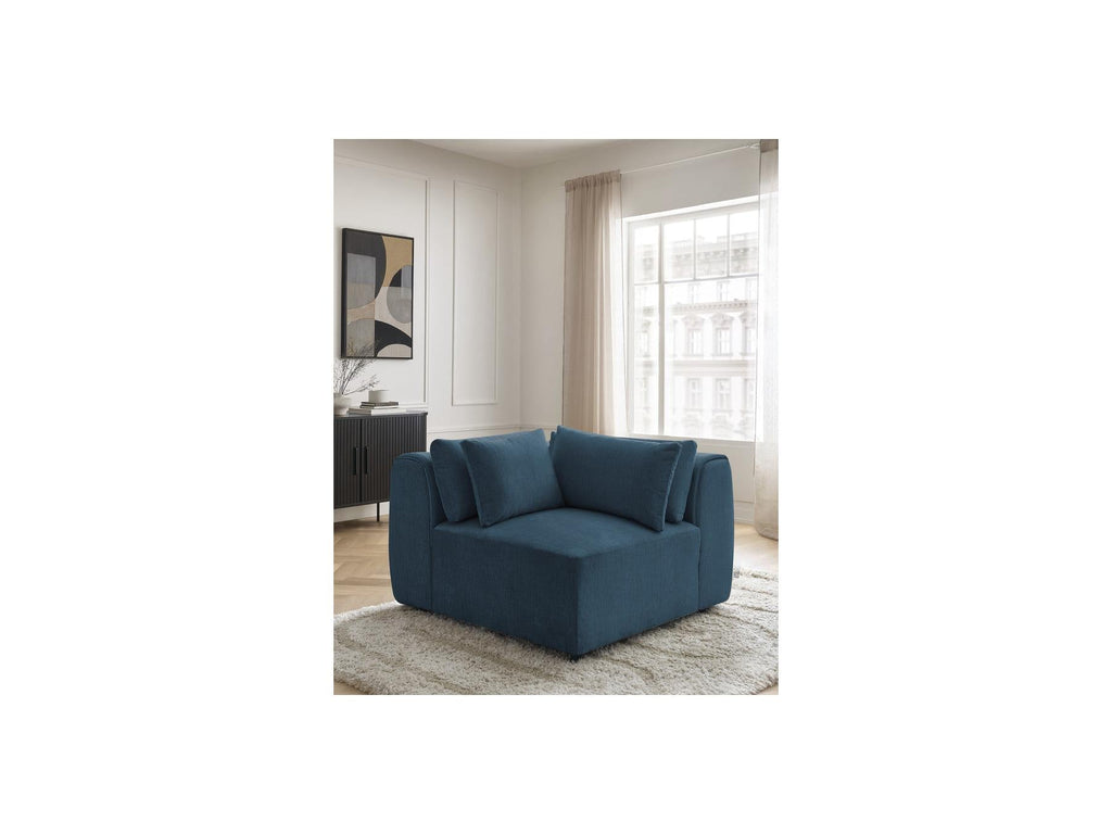 Jana - Angle Avec Têtière Pour Canapé Modulable - Tissu Velours