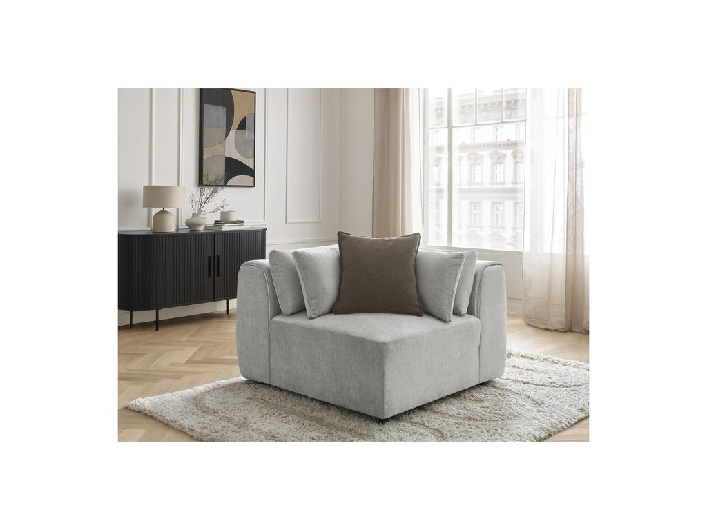 Jana - Angle Avec Têtière Pour Canapé Modulable - Tissu Velours