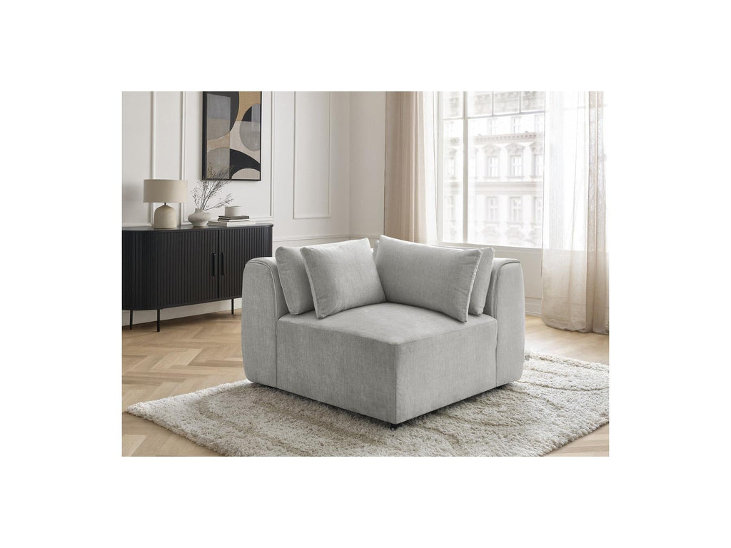 Jana - Angle Avec Têtière Pour Canapé Modulable - Tissu Velours