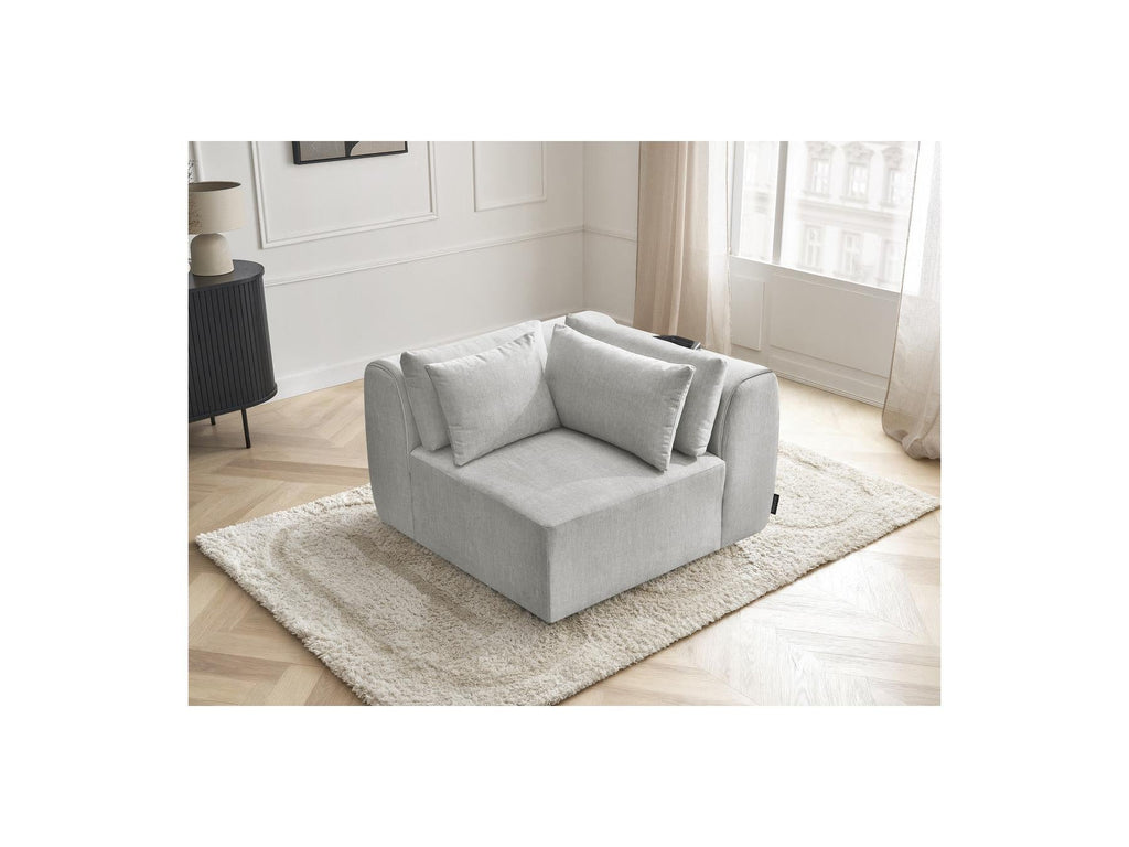 Jana - Angle Avec Têtière Pour Canapé Modulable - Tissu Velours