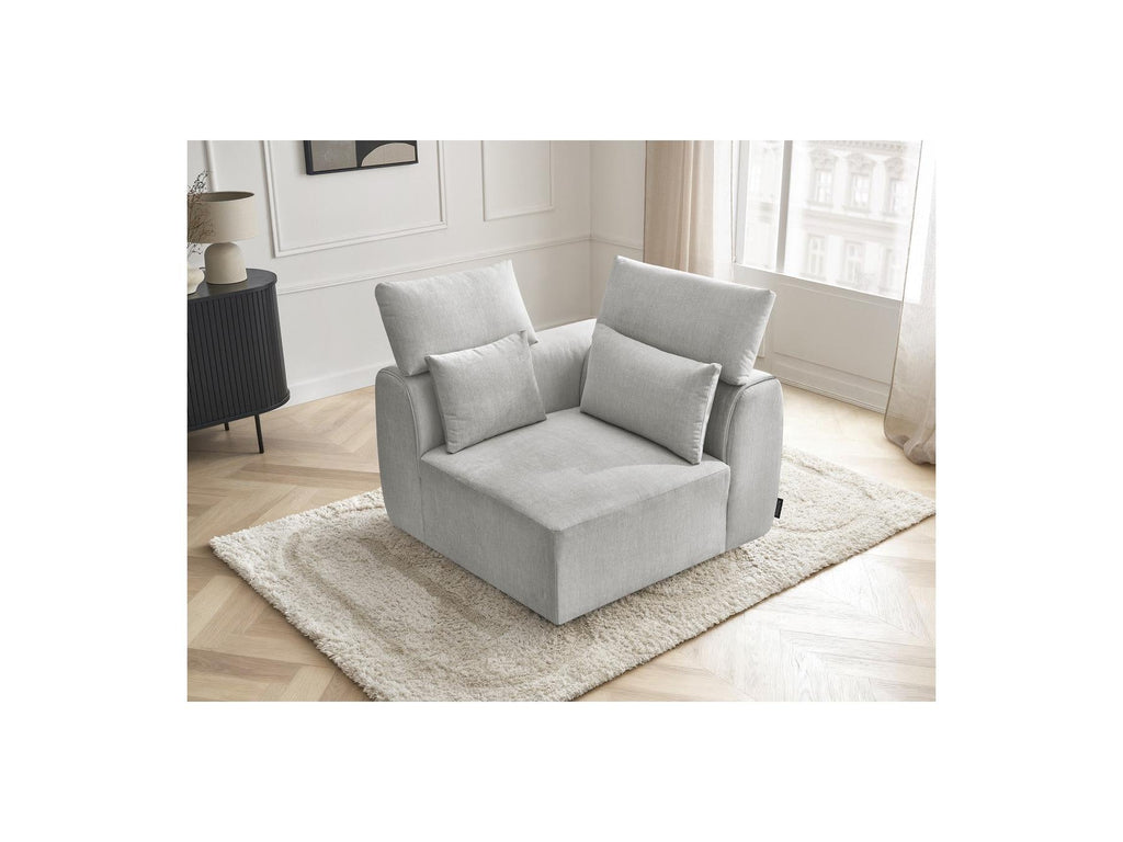 Jana - Angle Avec Têtière Pour Canapé Modulable - Tissu Velours