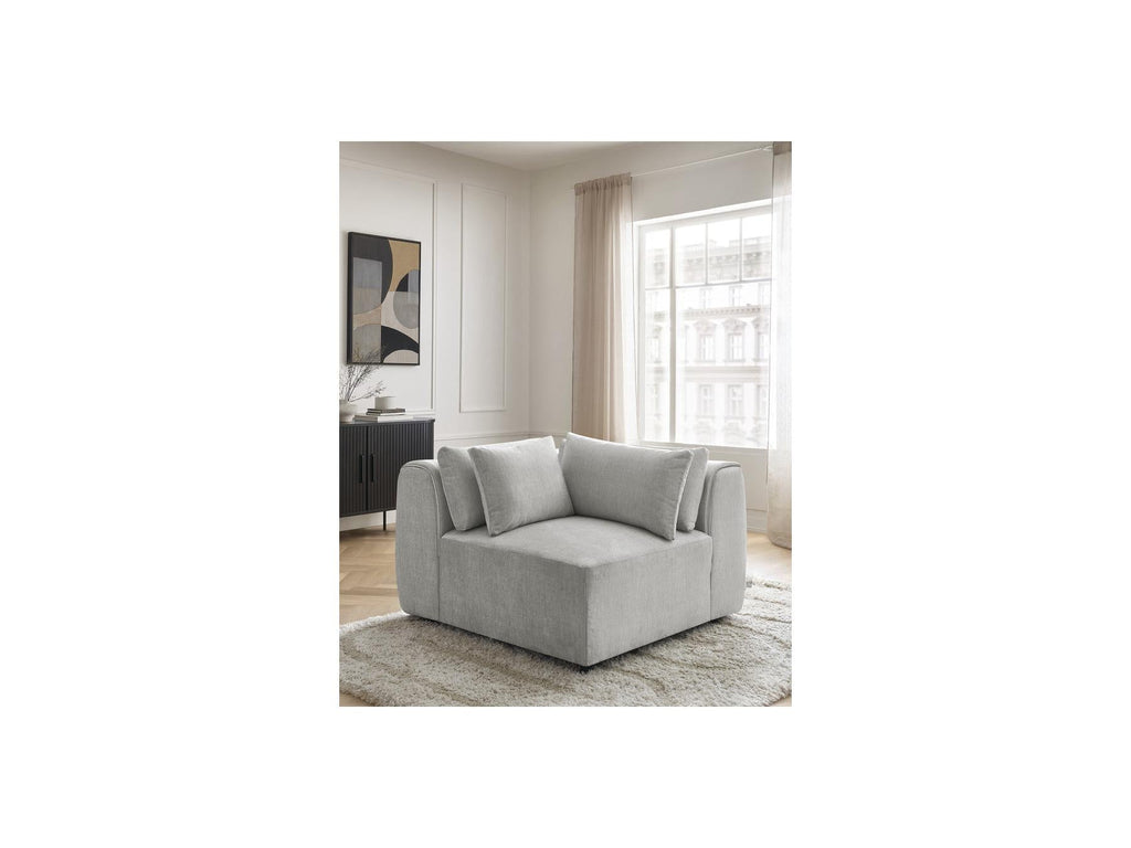 Jana - Angle Avec Têtière Pour Canapé Modulable - Tissu Velours