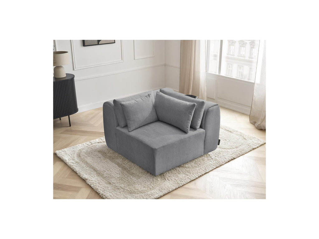 Jana - Angle Avec Têtière Pour Canapé Modulable - Tissu Velours