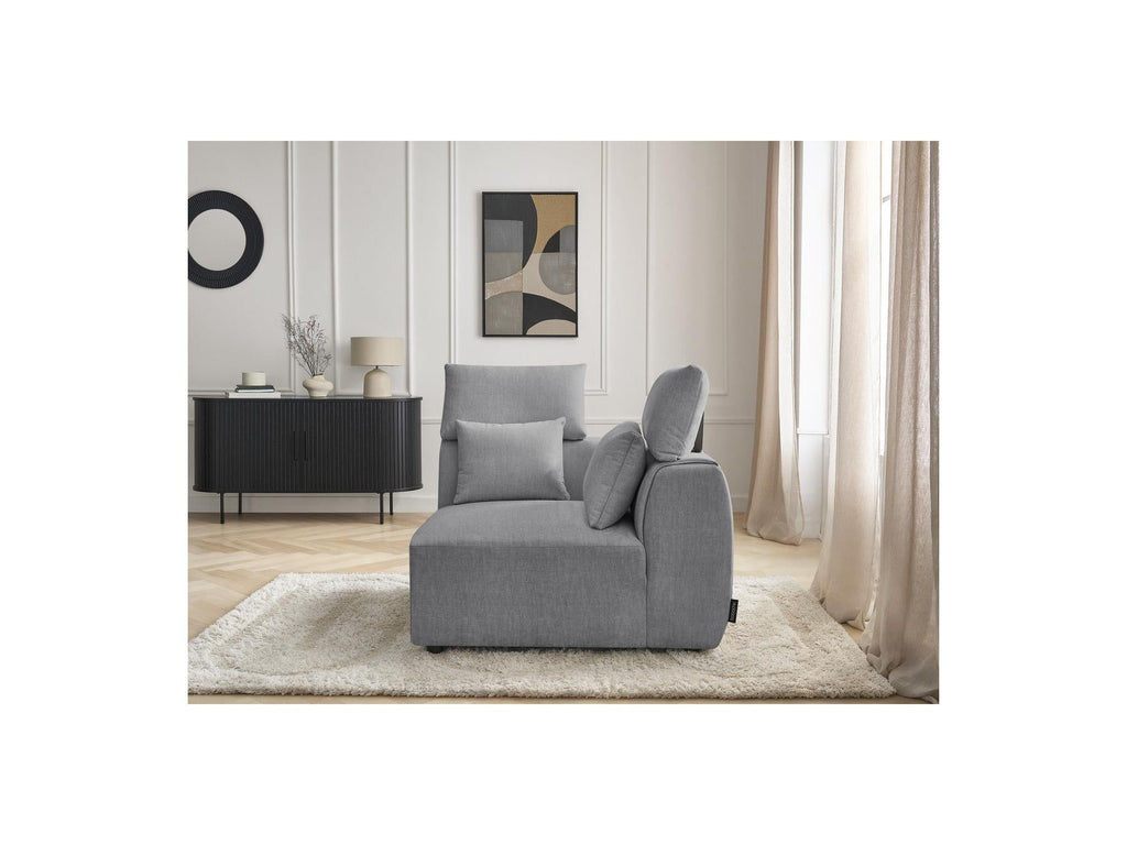 Jana - Angle Avec Têtière Pour Canapé Modulable - Tissu Velours