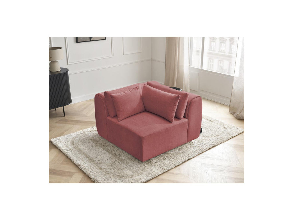 Jana - Angle Avec Têtière Pour Canapé Modulable - Tissu Velours