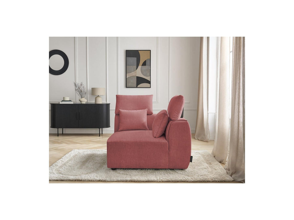 Jana - Angle Avec Têtière Pour Canapé Modulable - Tissu Velours