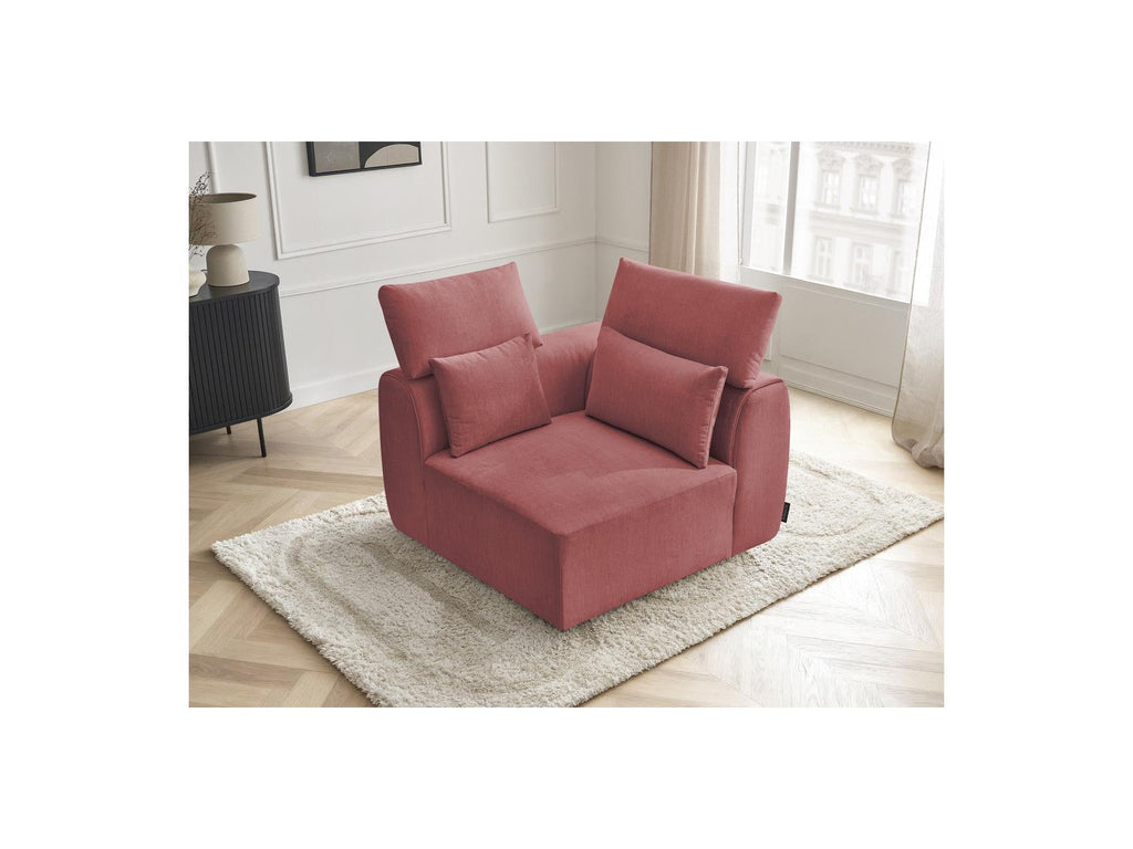 Jana - Angle Avec Têtière Pour Canapé Modulable - Tissu Velours