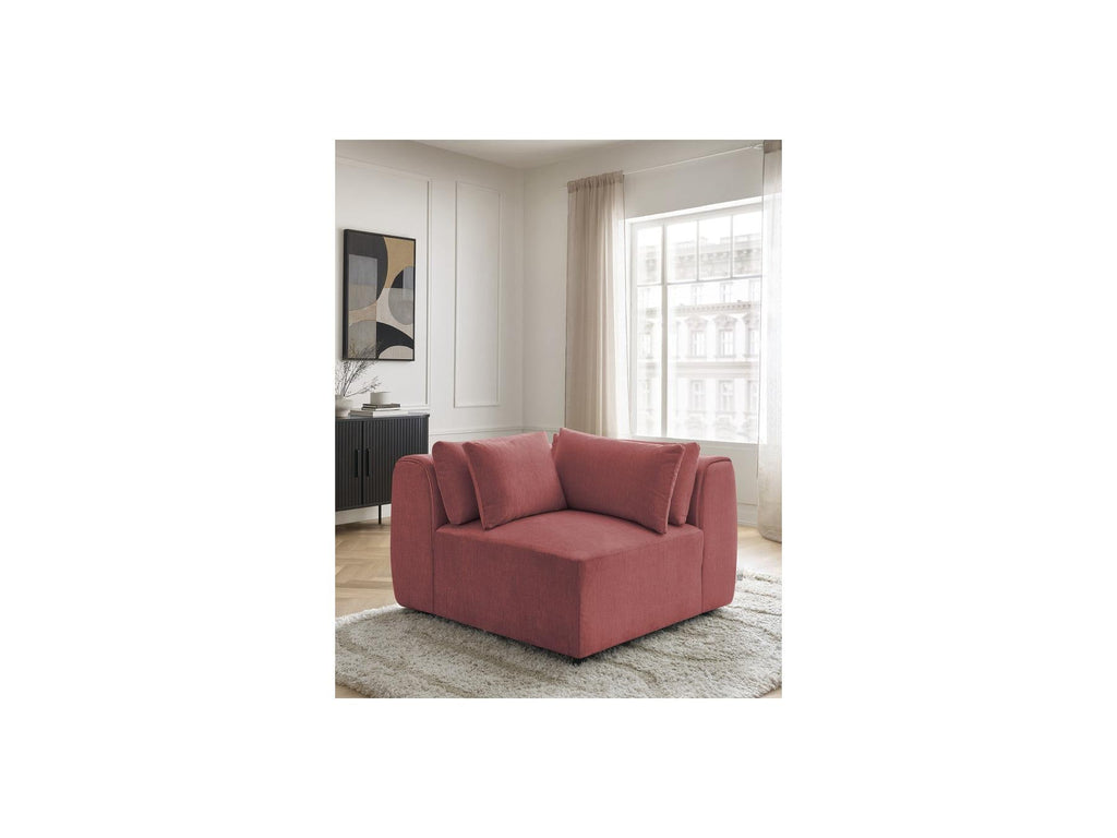 Jana - Angle Avec Têtière Pour Canapé Modulable - Tissu Velours