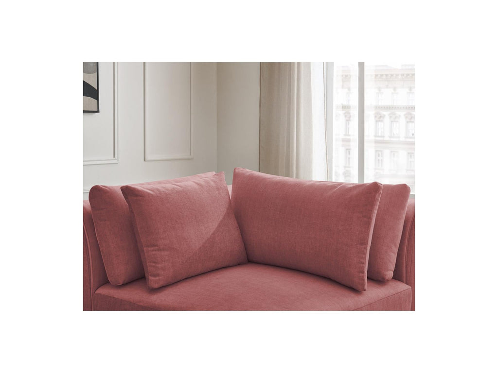 Jana - Angle Avec Têtière Pour Canapé Modulable - Tissu Velours
