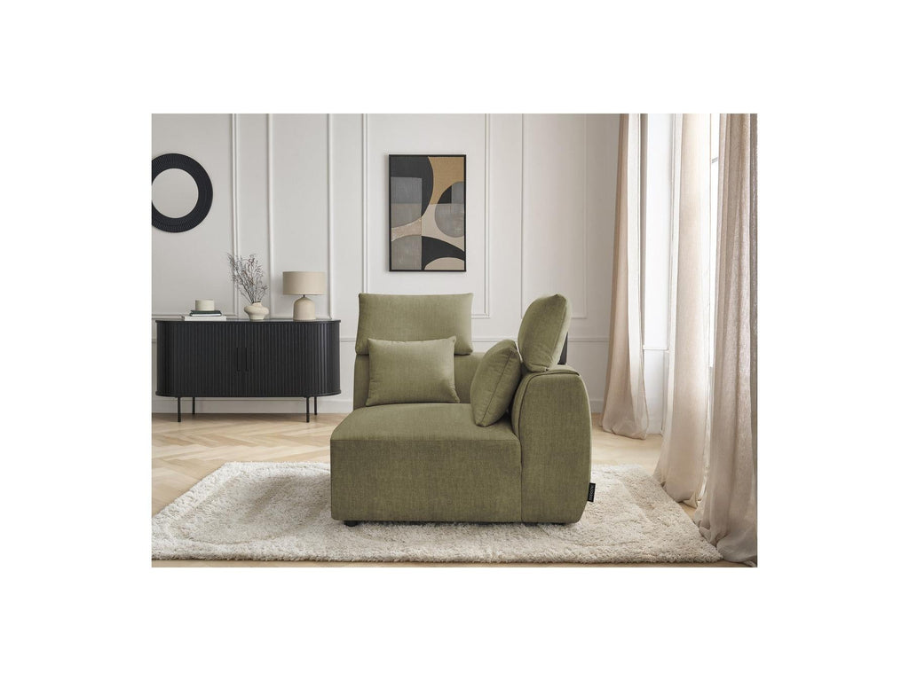 Jana - Angle Avec Têtière Pour Canapé Modulable - Tissu Velours