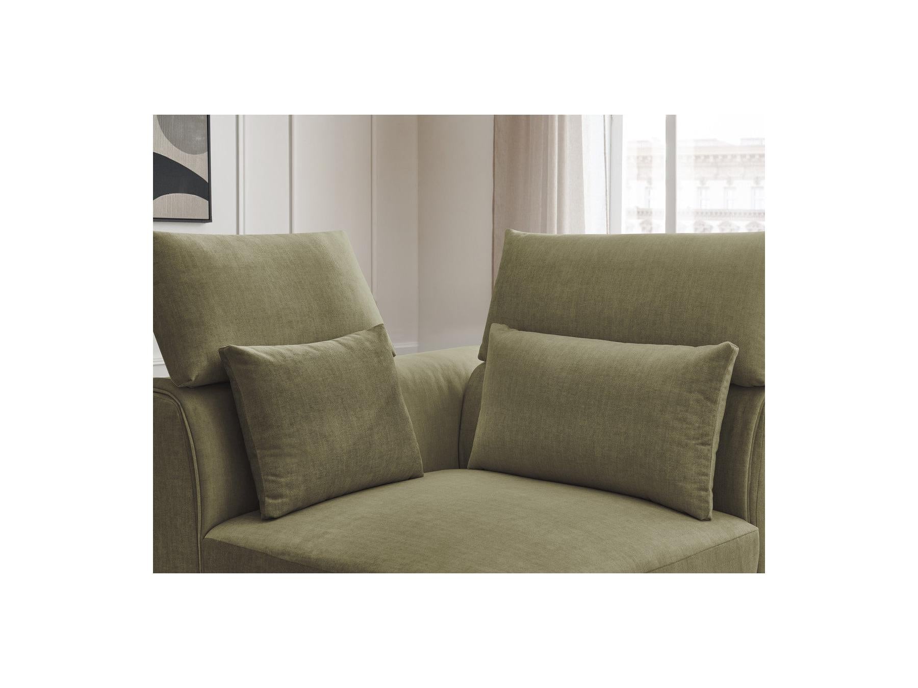 Jana - Angle Avec Têtière Pour Canapé Modulable - Tissu Velours