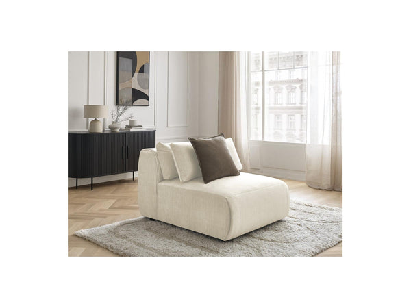 Jana - Chauffeuse 1 Place Avec Têtière Pour Canapé Modulable - Tissu Velours