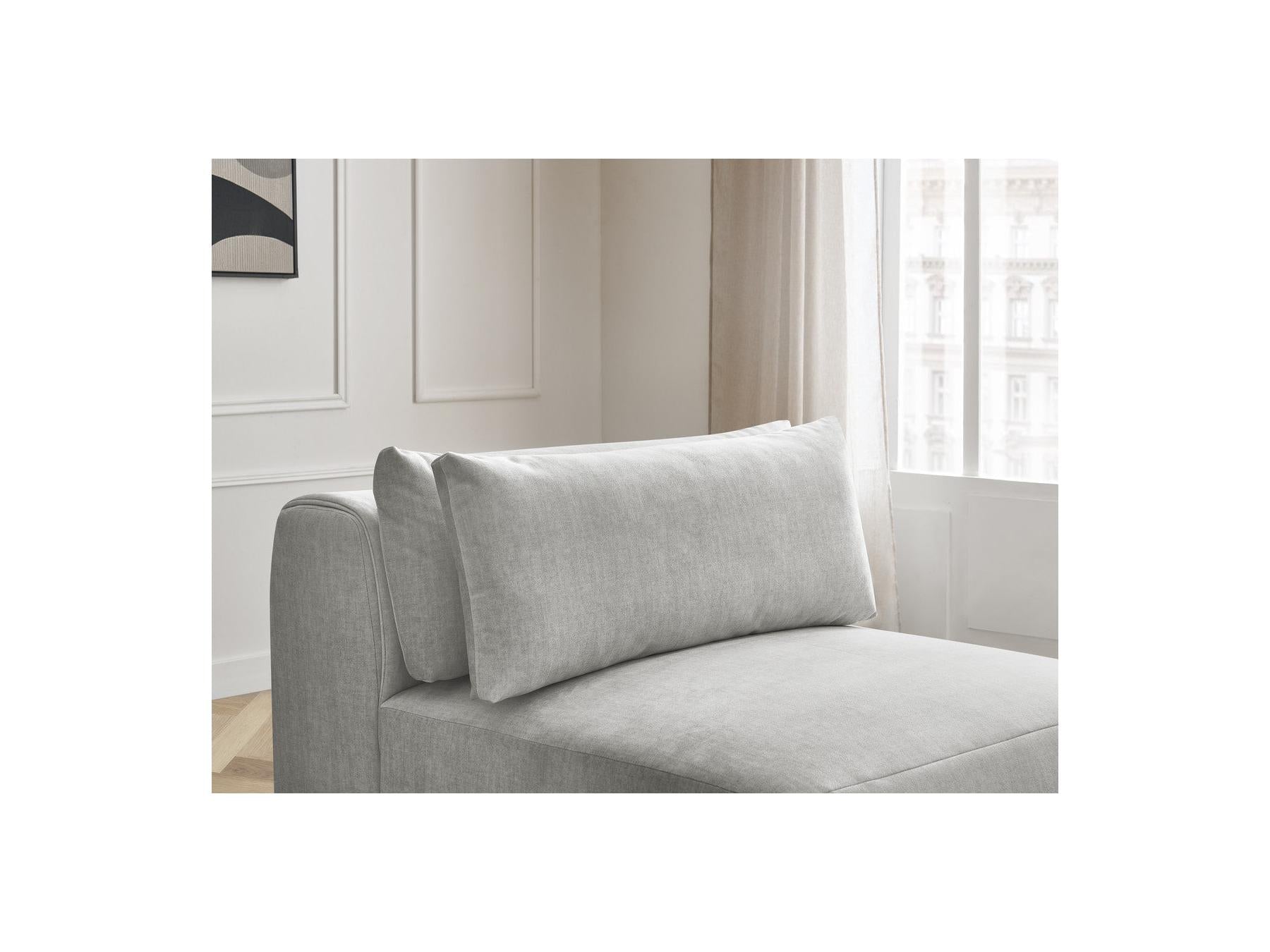 Jana - Chauffeuse 1 Place Avec Têtière Pour Canapé Modulable - Tissu Velours