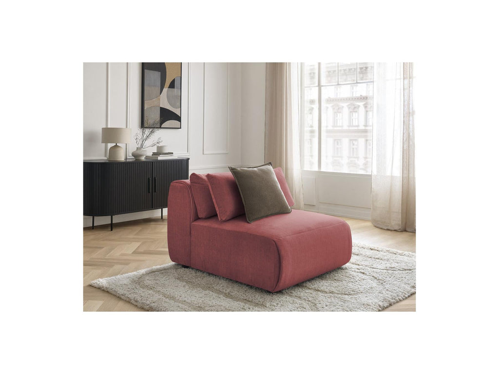 Jana - Chauffeuse 1 Place Avec Têtière Pour Canapé Modulable - Tissu Velours