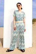 Le Pantalon Mélanie Zigzag Blue