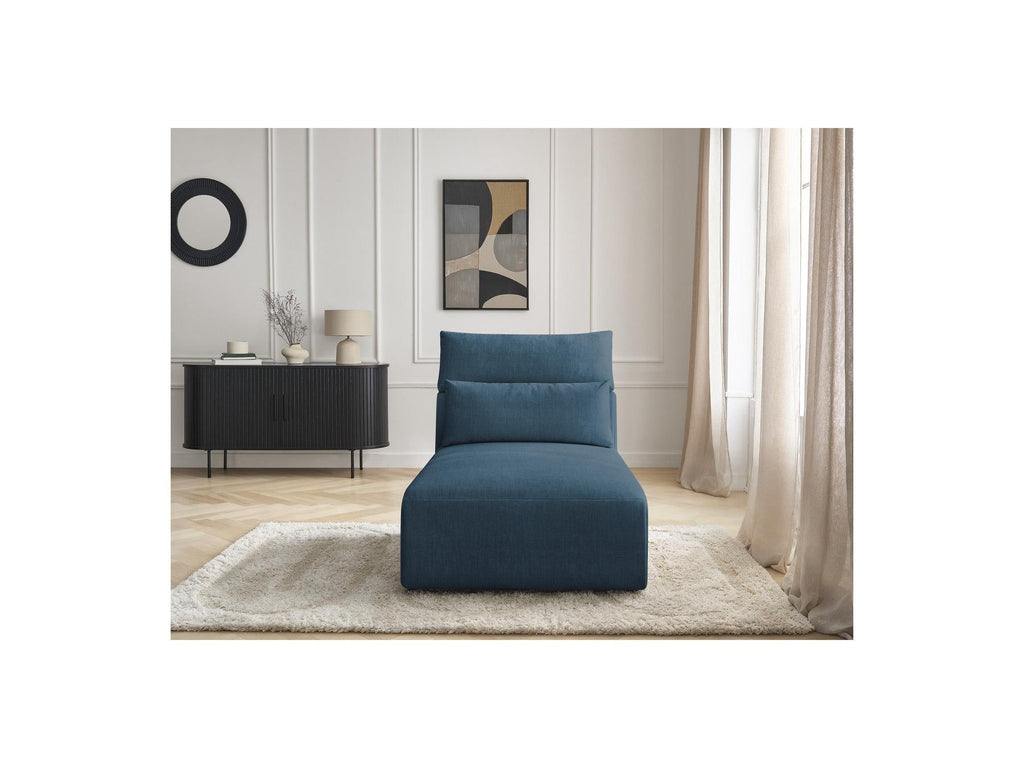Jana - Méridienne Avec Têtière Pour Canapé Modulable - Tissu Velours