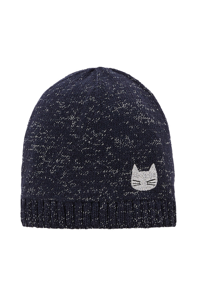 Petit Bateau - Bonnet - Bleu Marine Chiné - Enfant Fille