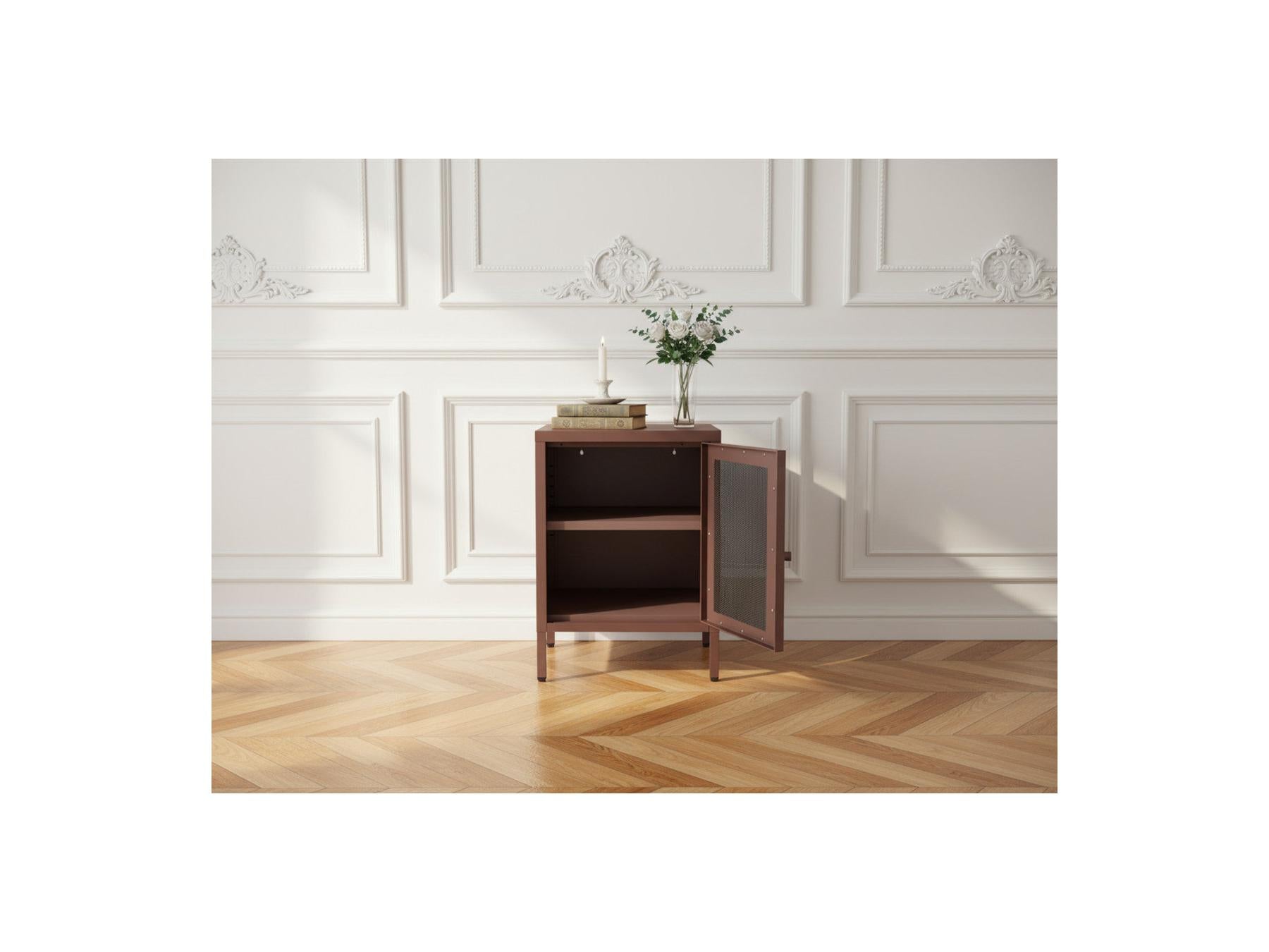 Clara - Table De Chevet 1 Porte - Métal Édition Limitée