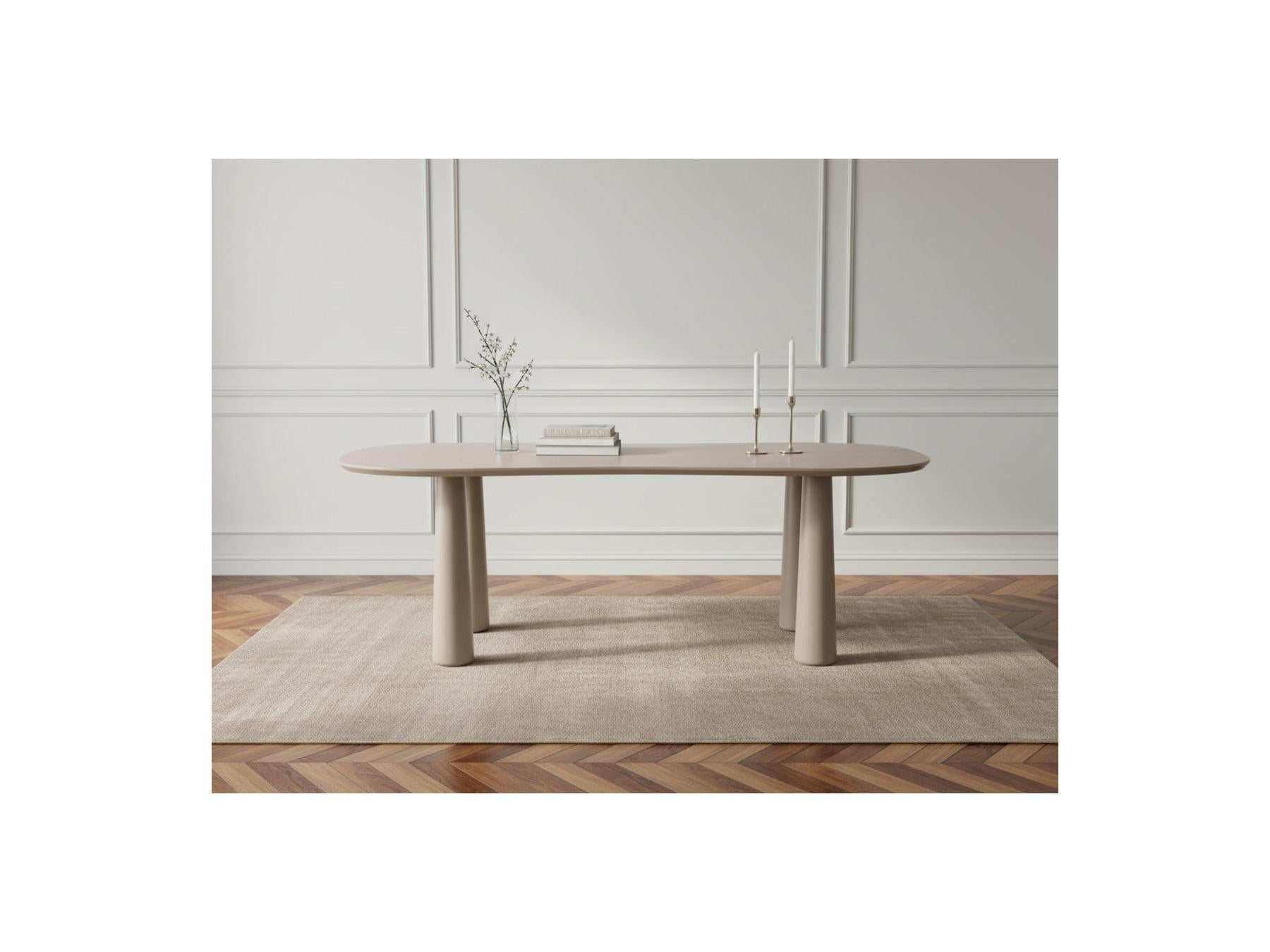 Sasha - Table À Manger Ovale - Beige